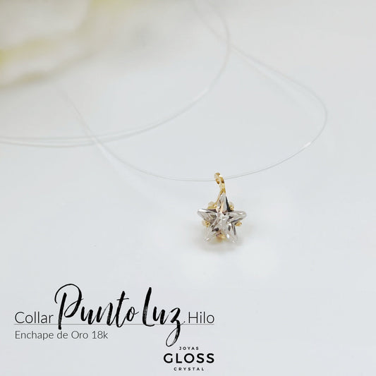 Collar Punto Luz Hilo Estrella - Gloss Crystal