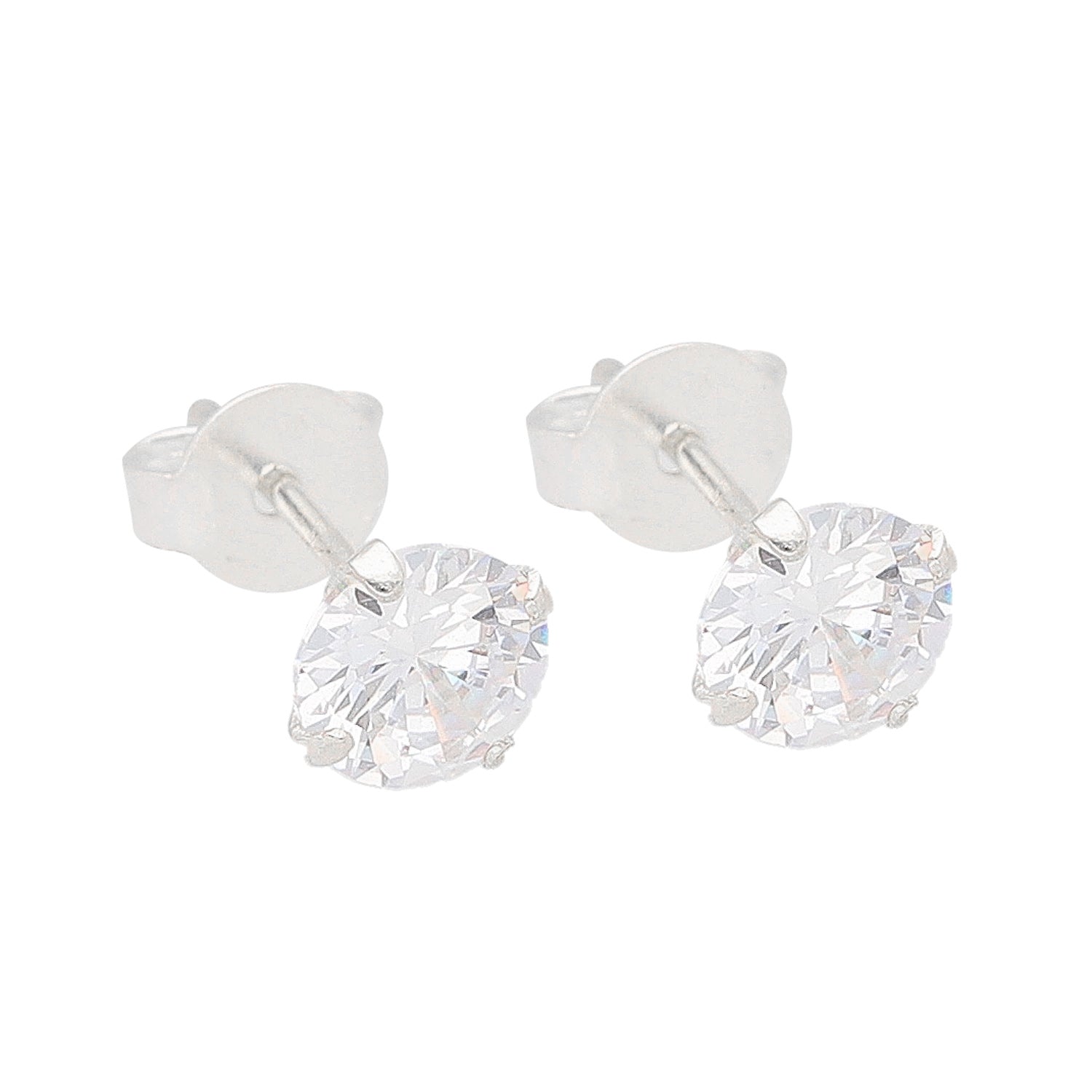 Aros Punto Luz Plata Diamante - Gloss Crystal