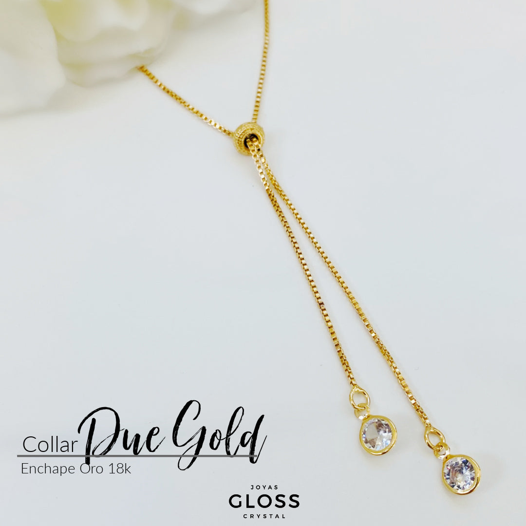 Collar Due Gold - Gloss Crystal