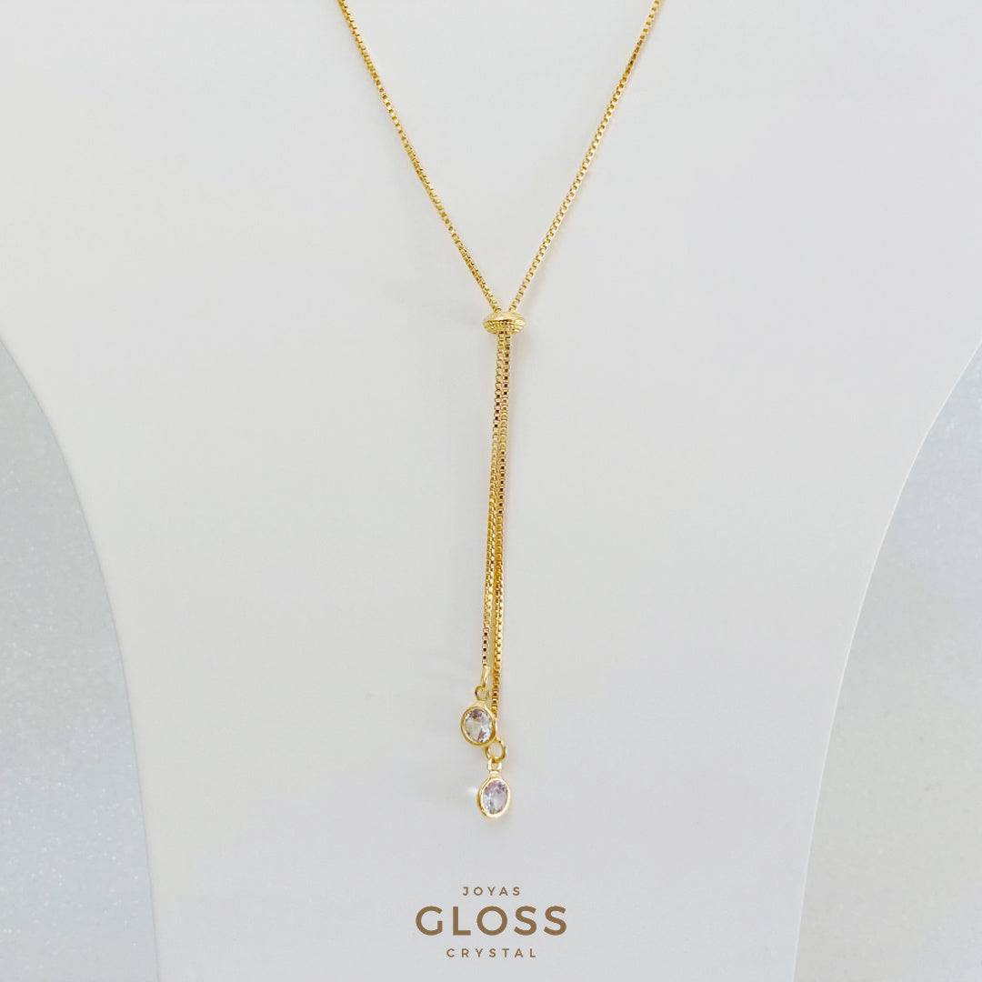 Collar Due Gold - Gloss Crystal