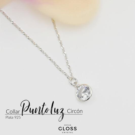 Collar Punto de Luz Circón Plata