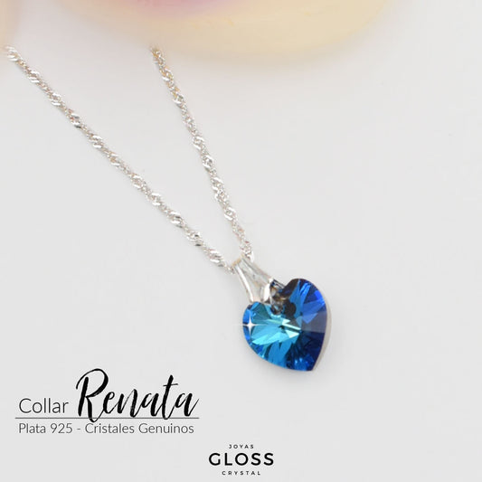 Collar Renata Plata Blue