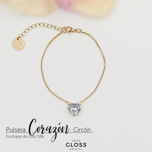 Pulsera Corazón Circón